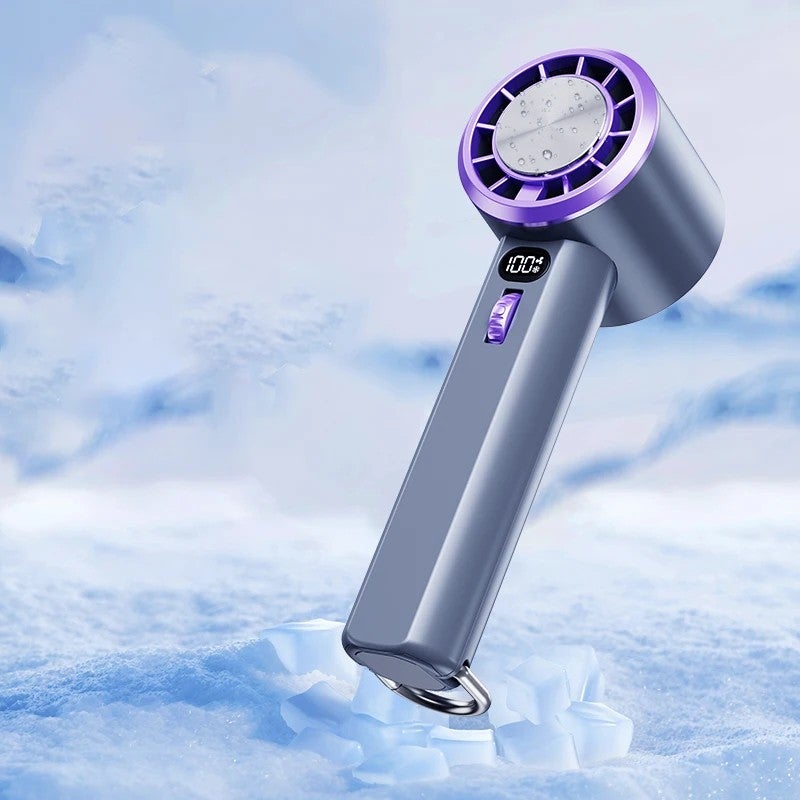 Bluejw Portable Mini Fan with LED Display, Flashlight & Cold Compress, 3000mAh Rechargeable Handheld Fan/Flashlight - Image 5